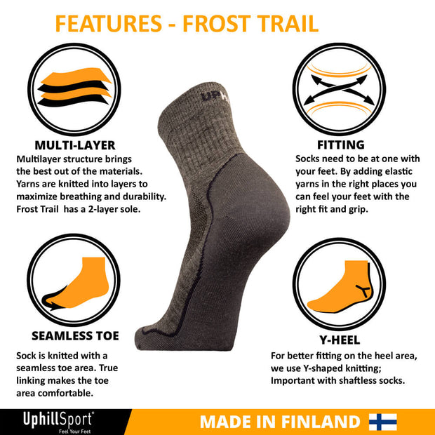 UphillSport FROST TRAIL Running 2-layer Ventilated L3 with Merino