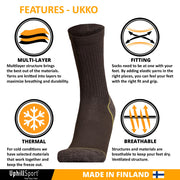 UphillSport ”Ukko” Med Merino og Coolmax, Jagt, Fiskeri & Trekking 4-lag Drytech M4